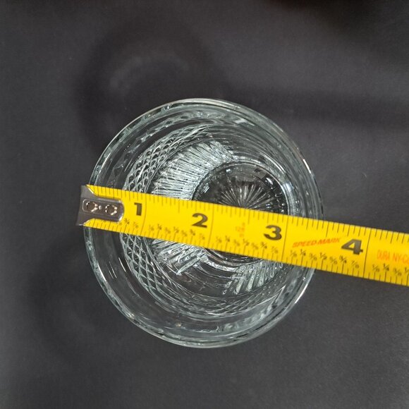 Libbey Radiant Double Old Fashioned Drinking Glass Clear Diamond Pattern - Picture 2 of 11